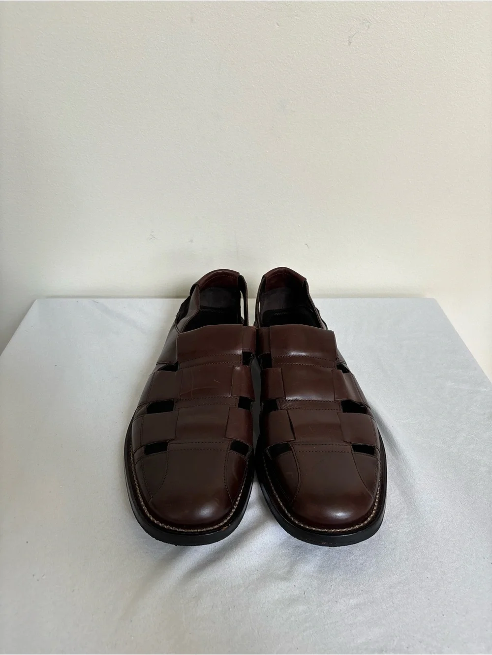 Cole Haan Fisherman Sandals Brown  Leather Mens Size 12 M